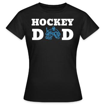 Hockey Dad Torwart - Frauen T-Shirt - Schwarz - Vorne - AI Model Female 172 dark (172cm)