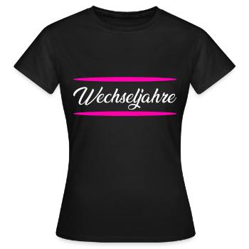Wechseljahre Menopause Hitzewallungen - Frauen T-Shirt - Schwarz - Vorne - AI Model Female 172 dark (172cm)