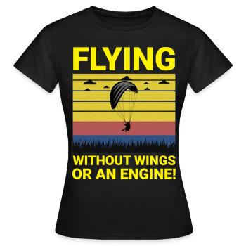 Pilote de parapente Aventures en parapente Vol - T-shirt Femme - noir - Devant - AI Model Female 172 dark (172cm)