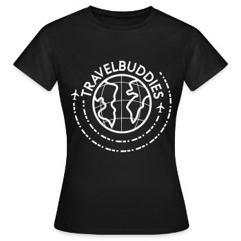Voyageurs Voyageurs Vacanciers Vacanciers - T-shirt Femme - noir - Devant - AI Model Female 172 dark (172cm)