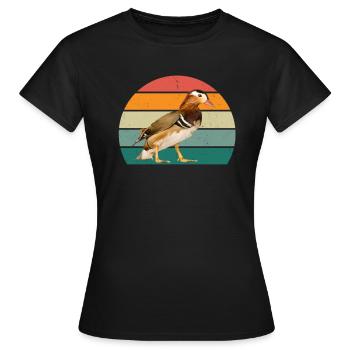 Enten Schwimmen Fliegen Watscheln Gummiente Ente - Frauen T-Shirt - Schwarz - Vorne - AI Model Female 172 dark (172cm)