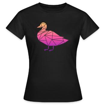 Enten Schwimmen Fliegen Watscheln Gummiente Ente - Frauen T-Shirt - Schwarz - Vorne - AI Model Female 172 dark (172cm)