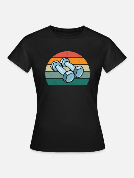 Krafttraining Fitnessstudio fitness sport Training - Dame-T-shirt - sort