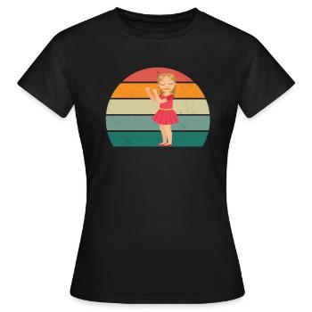 Flûte Flûte Flûte Flûtiste Joueur de Flûte Flûte Flûte - T-shirt Femme - noir - Devant - AI Model Female 172 dark (172cm)