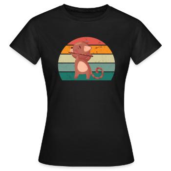 Flûte Flûte Flûte Flûtiste Joueur de Flûte Flûte Flûte - T-shirt Femme - noir - Devant - AI Model Female 172 dark (172cm)