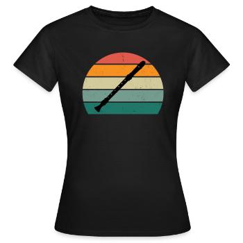 Flûte Flûte Flûte Flûtiste Joueur de Flûte Flûte Flûte - T-shirt Femme - noir - Devant - AI Model Female 172 dark (172cm)