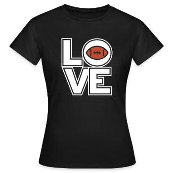 Quarterback Runningback Offensive Defence Football - T-shirt Femme - noir - Devant - AI Model Female 172 dark (172cm)
