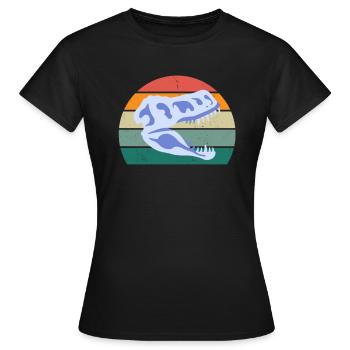 Fossils Fossils Prehistoric Dinosaurs - Women's T-Shirt - black - Front - AI Model Female 172 dark (172cm)