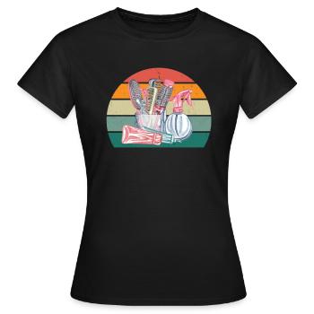 Haare schneiden Friseuse Frisörin Schere Fön Haar - Frauen T-Shirt - Schwarz - Vorne - AI Model Female 172 dark (172cm)