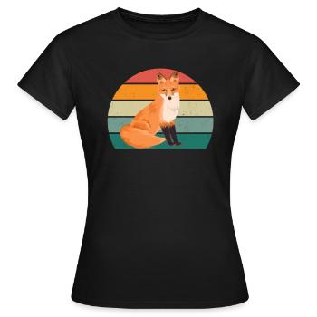 Renards La famille Fox pue comme un renard intelligent - T-shirt Femme - noir - Devant - AI Model Female 172 dark (172cm)