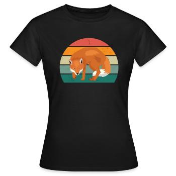Renards La famille Fox pue comme un renard intelligent - T-shirt Femme - noir - Devant - AI Model Female 172 dark (172cm)