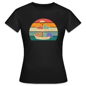 alimentation équilibrée régime céto aliments sains - T-shirt Femme - noir - Devant - AI Model Female 172 dark (172cm)