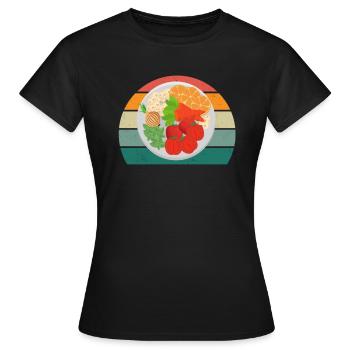 alimentation équilibrée régime céto aliments sains - T-shirt Femme - noir - Devant - AI Model Female 172 dark (172cm)