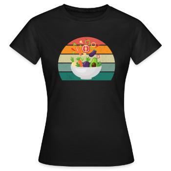 alimentation équilibrée régime céto aliments sains - T-shirt Femme - noir - Devant - AI Model Female 172 dark (172cm)