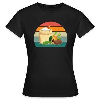 alimentation équilibrée régime céto aliments sains - T-shirt Femme - noir - Devant - AI Model Female 172 dark (172cm)