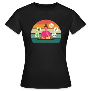 alimentation équilibrée régime céto aliments sains - T-shirt Femme - noir - Devant - AI Model Female 172 dark (172cm)