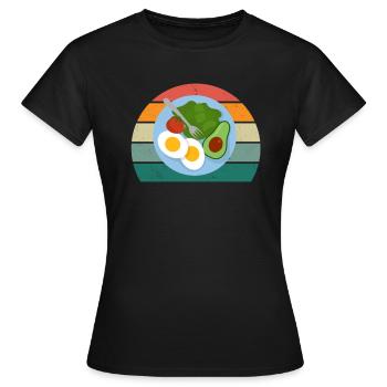 alimentation équilibrée régime céto aliments sains - T-shirt Femme - noir - Devant - AI Model Female 172 dark (172cm)