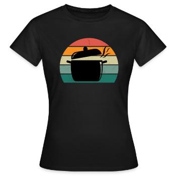 Cuisinier Cuisine Restaurant Bar Bistro - T-shirt Femme - noir - Devant - AI Model Female 172 dark (172cm)
