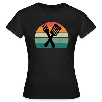 Cuisinier Cuisine Restaurant Bar Bistro - T-shirt Femme - noir - Devant - AI Model Female 172 dark (172cm)