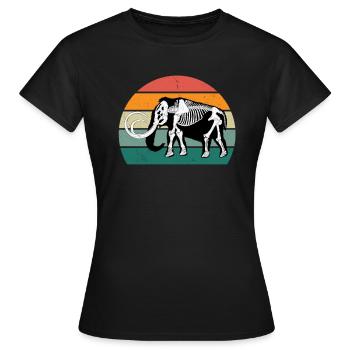 Mammouth Âge de glace Éléphant Fourrure Neige Glace Âge de pierre - T-shirt Femme - noir - Devant - AI Model Female 172 dark (172cm)