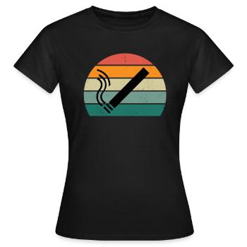 fumeur fumeur cigarette cigarillo fumer - T-shirt Femme - noir - Devant - AI Model Female 172 dark (172cm)
