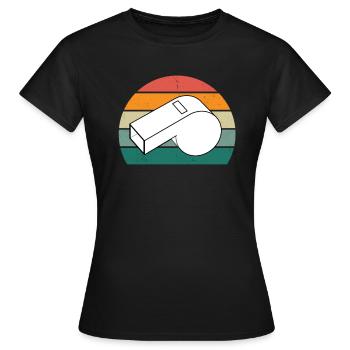 Arbitre Carton jaune Carton rouge Shiri - T-shirt Femme - noir - Devant - AI Model Female 172 dark (172cm)