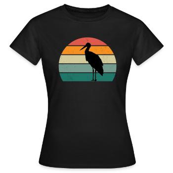 Störche Störchin Baby Kinder Kind Schnabel Storch - Frauen T-Shirt - Schwarz - Vorne - AI Model Female 172 dark (172cm)