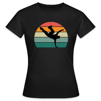 danseur danse mouvement mouvement mouvement couple - T-shirt Femme - noir - Devant - AI Model Female 172 dark (172cm)