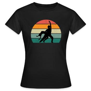 danseur danse mouvement mouvement mouvement couple - T-shirt Femme - noir - Devant - AI Model Female 172 dark (172cm)