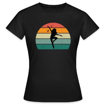 danseur danse mouvement mouvement mouvement couple - T-shirt Femme - noir - Devant - AI Model Female 172 dark (172cm)