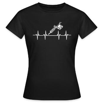 tatoo tattoo tattoowierer tattowierer körperkunst - Frauen T-Shirt - Schwarz - Vorne - AI Model Female 172 dark (172cm)