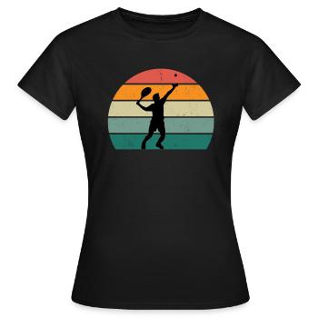 joueur de tennis joueur de tennis club de tennis tennis - T-shirt Femme - noir - Devant - AI Model Female 172 dark (172cm)