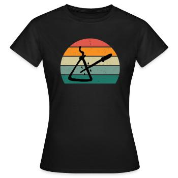Triangle Player Triangle Player Sound Triangle - T-shirt Femme - noir - Devant - AI Model Female 172 dark (172cm)