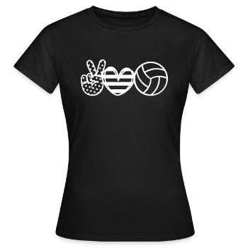 Volleyballerin Schmetterball Volley Volleyball - Frauen T-Shirt - Schwarz - Vorne - AI Model Female 172 dark (172cm)