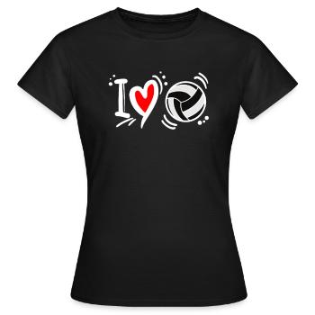 Volleyballerin Schmetterball Volley Volleyball - Frauen T-Shirt - Schwarz - Vorne - AI Model Female 172 dark (172cm)