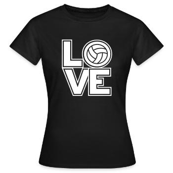 Volleyballerin Schmetterball Volley Volleyball - Frauen T-Shirt - Schwarz - Vorne - AI Model Female 172 dark (172cm)