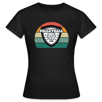 Volleyballerin Schmetterball Volley Volleyball - Frauen T-Shirt - Schwarz - Vorne - AI Model Female 172 dark (172cm)