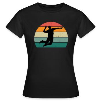 Volleyballerin Schmetterball Volley Volleyball - Frauen T-Shirt - Schwarz - Vorne - AI Model Female 172 dark (172cm)