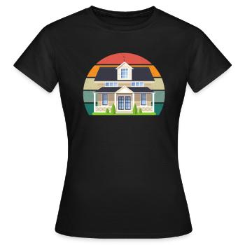 accueil appartement familial appartement maison familiale maison - T-shirt Femme - noir - Devant - AI Model Female 172 dark (172cm)