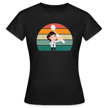 dentiste perceuse dentaire perceuse dentaire dentiste - T-shirt Femme - noir - Devant - AI Model Female 172 dark (172cm)