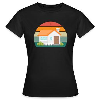 Home Famille Appartement Appartement Maison familiale - T-shirt Femme - noir - Devant - AI Model Female 172 dark (172cm)