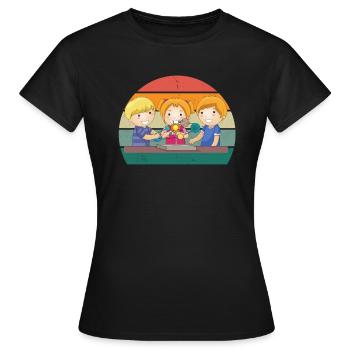 Science Scientifique Recherche Connaissances - T-shirt Femme - noir - Devant - AI Model Female 172 dark (172cm)