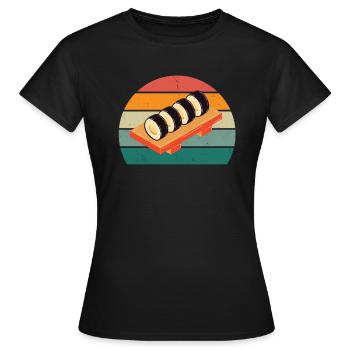 maki sushi essen roher fisch japan japanisch sushi - Frauen T-Shirt - Schwarz - Vorne - AI Model Female 172 dark (172cm)