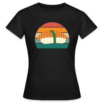 maki sushi essen roher fisch japan japanisch sushi - Frauen T-Shirt - Schwarz - Vorne - AI Model Female 172 dark (172cm)