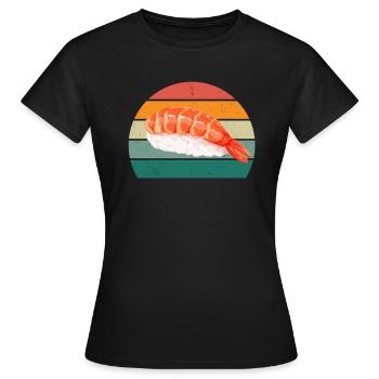 maki sushi essen roher fisch japan japanisch sushi - Frauen T-Shirt - Schwarz - Vorne - AI Model Female 172 dark (172cm)
