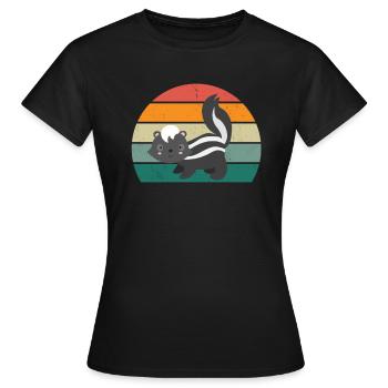 Les mouffettes puent les mammifères défendent la mouffette - T-shirt Femme - noir - Devant - AI Model Female 172 dark (172cm)
