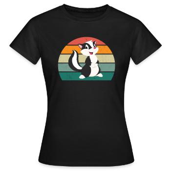 Les mouffettes puent les mammifères défendent la mouffette - T-shirt Femme - noir - Devant - AI Model Female 172 dark (172cm)