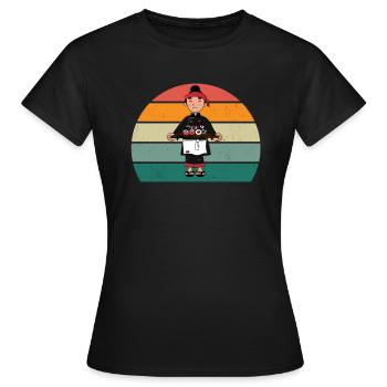 maki sushi essen roher fisch japan japanisch sushi - Frauen T-Shirt - Schwarz - Vorne - AI Model Female 172 dark (172cm)