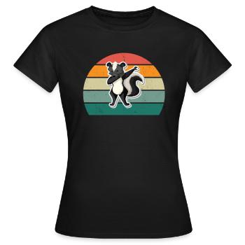 Les mouffettes puent les mammifères défendent la mouffette - T-shirt Femme - noir - Devant - AI Model Female 172 dark (172cm)