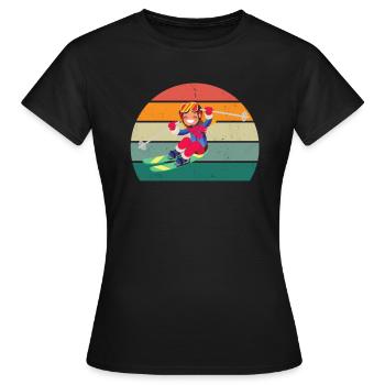 neige froide glace bonhomme de neige boule de neige hiver - T-shirt Femme - noir - Devant - AI Model Female 172 dark (172cm)
